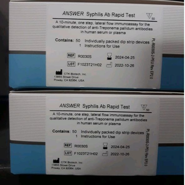 Sypilis Ab RapidTest Answer 50 pcs (Serum/plasma)