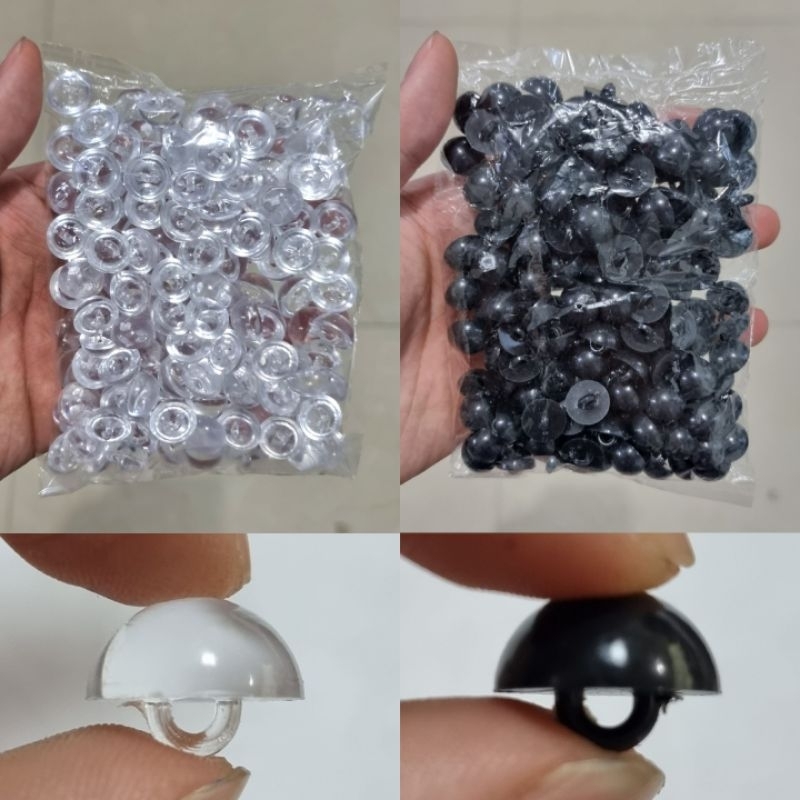 Kancing Jamur Kristal 13mm/1,3cm/20L @144 pcs Kancing Mutiara