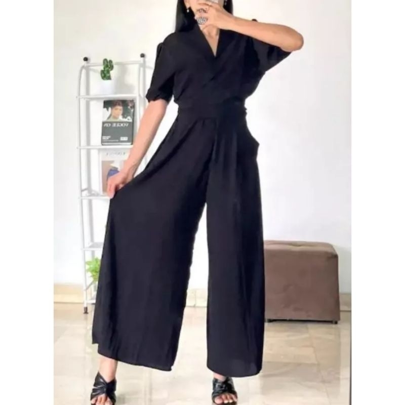 SALE JUMPSUIT BOW CULOTTES LONG PANTS WOMAN - TERUSAN CELANA PANJANG KULOT WANITA CASUAL
