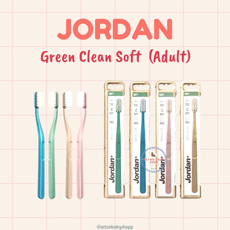 Jordan Green Clean Toothbrush for Adult Sikat Gigi Dewasa