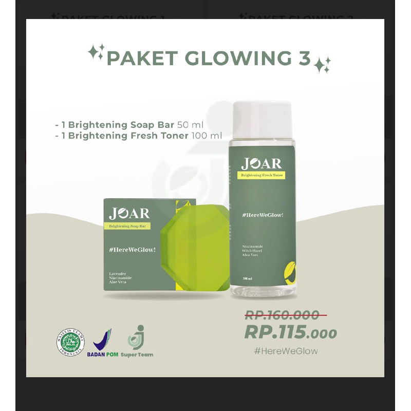 PAKET GLOWING 3 JOAR SKINCARE ORIGINAL