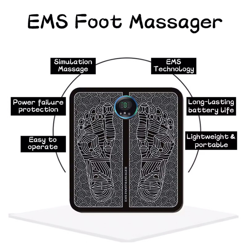 Pijat Kaki EMS Foot Massage Pad Mat Akupuntur Relaksasi Kaki