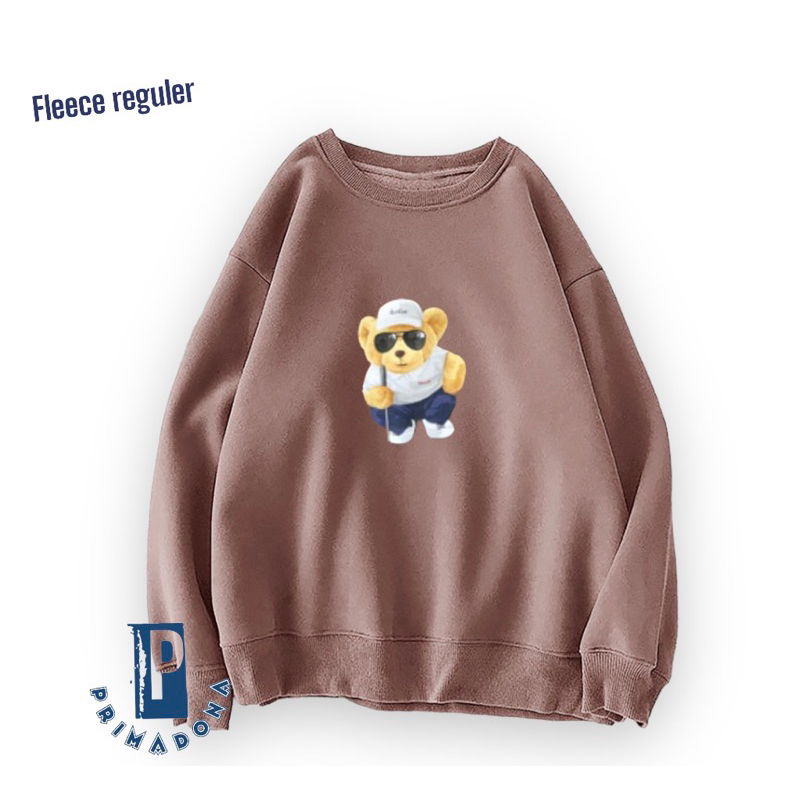 crewneck sweater wanita flece ori terbaru L XL XXL
