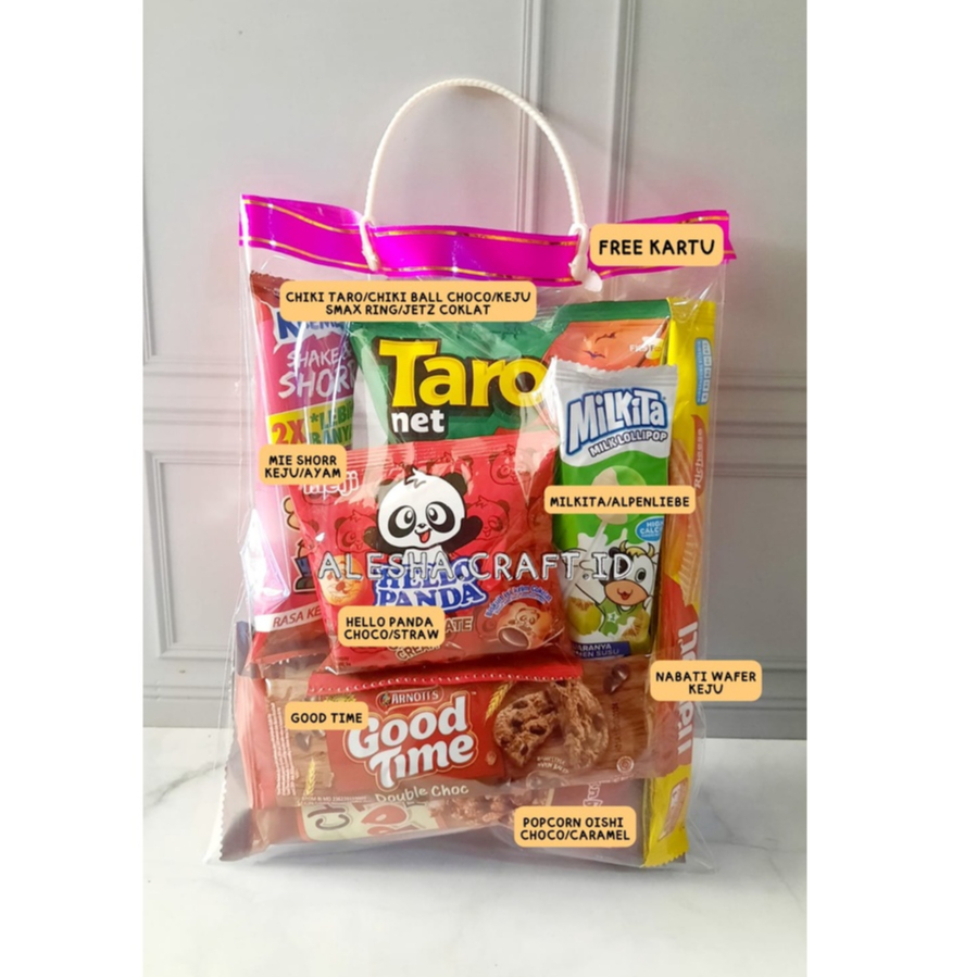 SNACK ULANG TAHUN ANAK MURAH/BINGKISAN ULANG TAHUN ANAK/PAKET ULTAH PREMIUM SNACK ANAK FREE KARTU/SOUVENIR SNACK ANAK MURAH