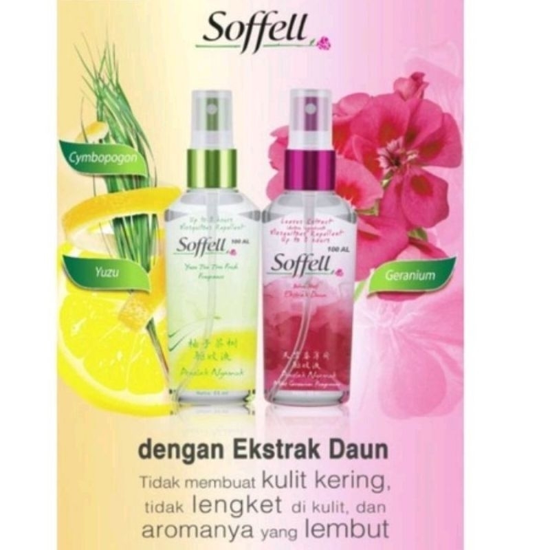 Soffel spray 55ml Yuzu Teas Tree. Anti nyamuk Isi 55ml