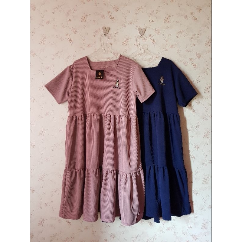 Dress Cantik Golden Bee Rimpel