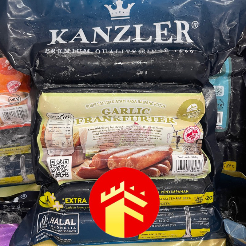 

KANZLER SOSIS AYAM SAPI BAWANG PUTIH GARLIC FRANKFURTER 300 GR