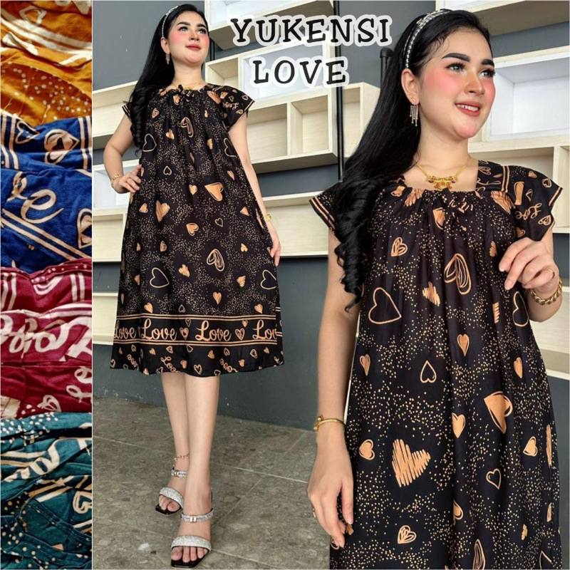 DASTER YUKENSI KERUT SE LUTUT | BAJU TIDUR WANITA NYAMAN KEKINIAN