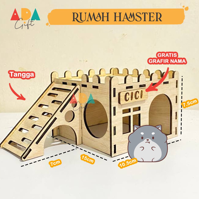 Rumah Hamster | Kandang Hamster | Aksesoris Hamster | Mainan Hamster | Furniture Hamster