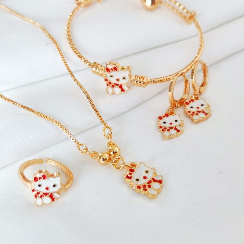 Kalung Set Anak Lengkap dengan Cincin+ Anting Xuping