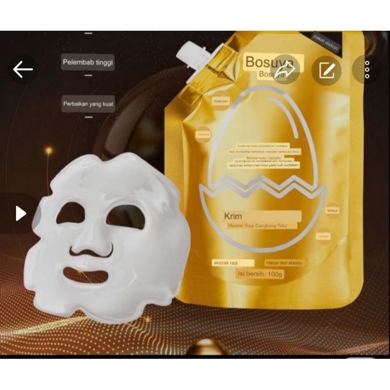 EGG SHELL MASK CREAM/mask pencerah wajah