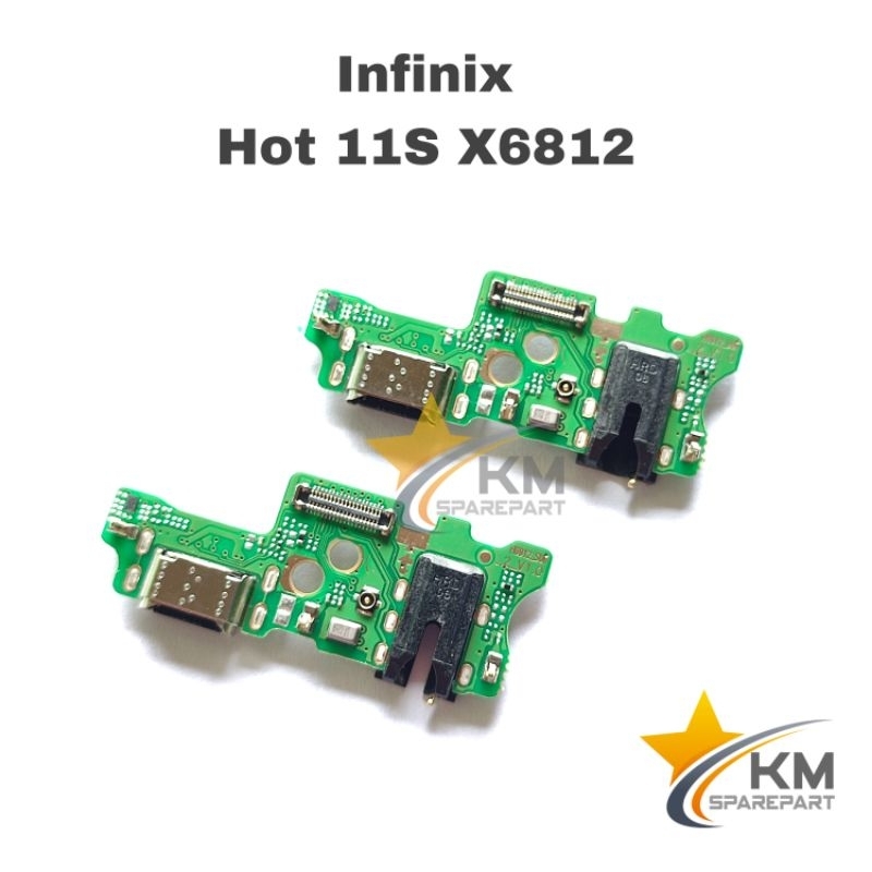 Konektor Charger Infinix Hot 11S X6812 X6812B Pcb Board Usb Papan Cas Cas Mic