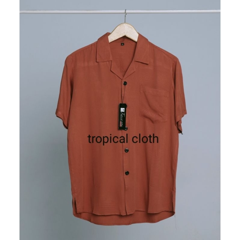 KEMEJA  POLOS HAWAIAN PENDEK PRIA kemeja unisex casual product