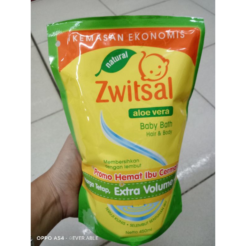 (PROMO!!!) ZWITSAL BABY BATH ALOE 450 ML GRATIS REFILL 250 ML