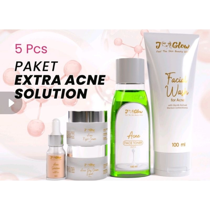 Jglow skincare PAKET EXTRA ACNE SULFUR )AMPUH MENGATASI MASALAH JERAWAT BATU/MERADANG