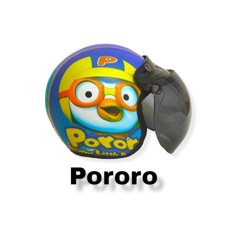 Helm Bogo Anak PORORO + kaca packing free box