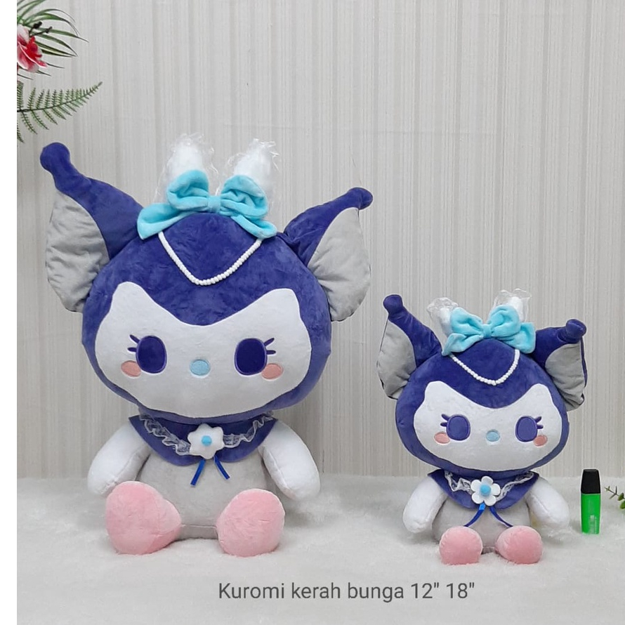 Boneka Kuromi Kostum Kelelawar Size 12&quot;/33cm/boneka kuromi/boneka cinamorol/boneka karakter/boneka anaknlucu/