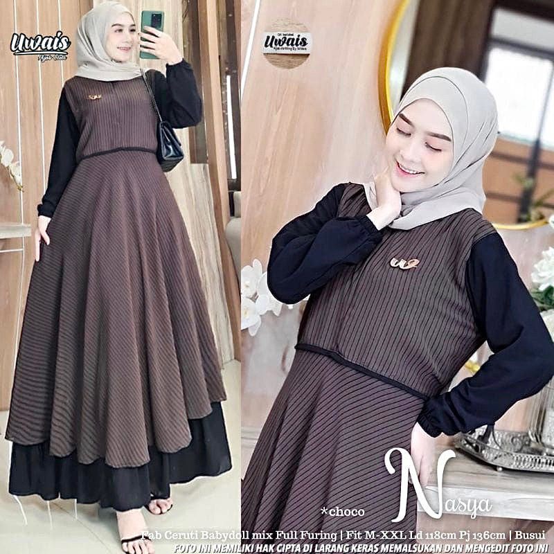 Serra Dress Ld110 - Gamis Ceruty Full Furing Babydoll Premium / Bonita Maxy Benita maxy 516-7099