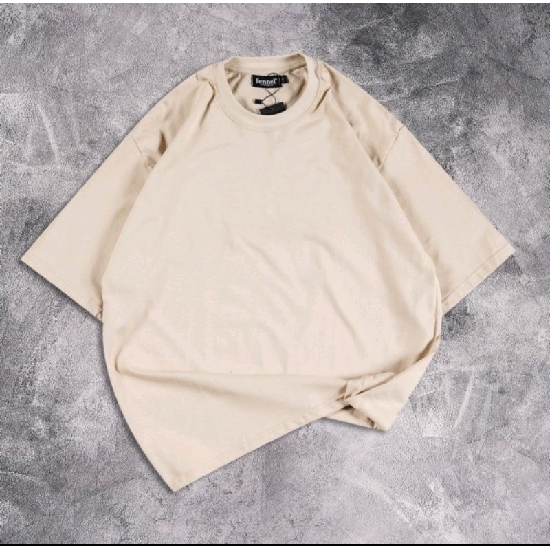 OVERSIZE POLOS CREAM | Kaos Oversize Polos Warna Cream Milo Putih Krem Big Size