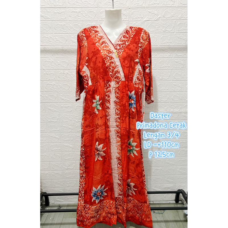 Daster Batik Primadona Cetak Selempang Tali Samping Daster Primadona Cetak Lengan 3/4