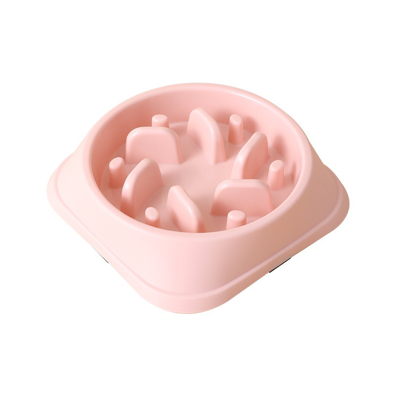 Pastel color slow diet bowl anti chocking for pet