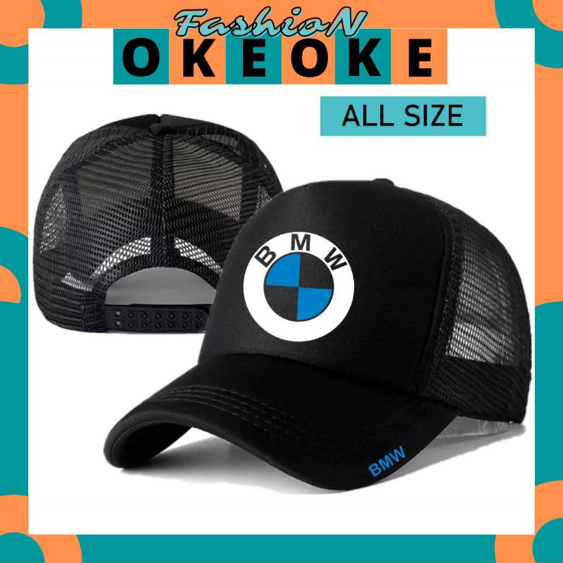 OkeOkeFashion Topi Trucker BMW - Topi Distro BMW Logo - Topi BMW Premium - Topi Pria Dewasa - Topi P