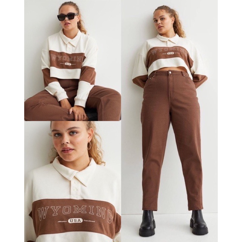 Rugby Cropped Sweatshirt / Atasan wanita