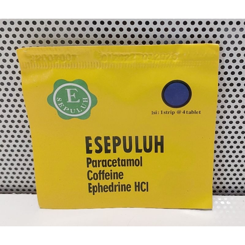 Esepuluh Tablet STRIP (isi 4 Tablet)