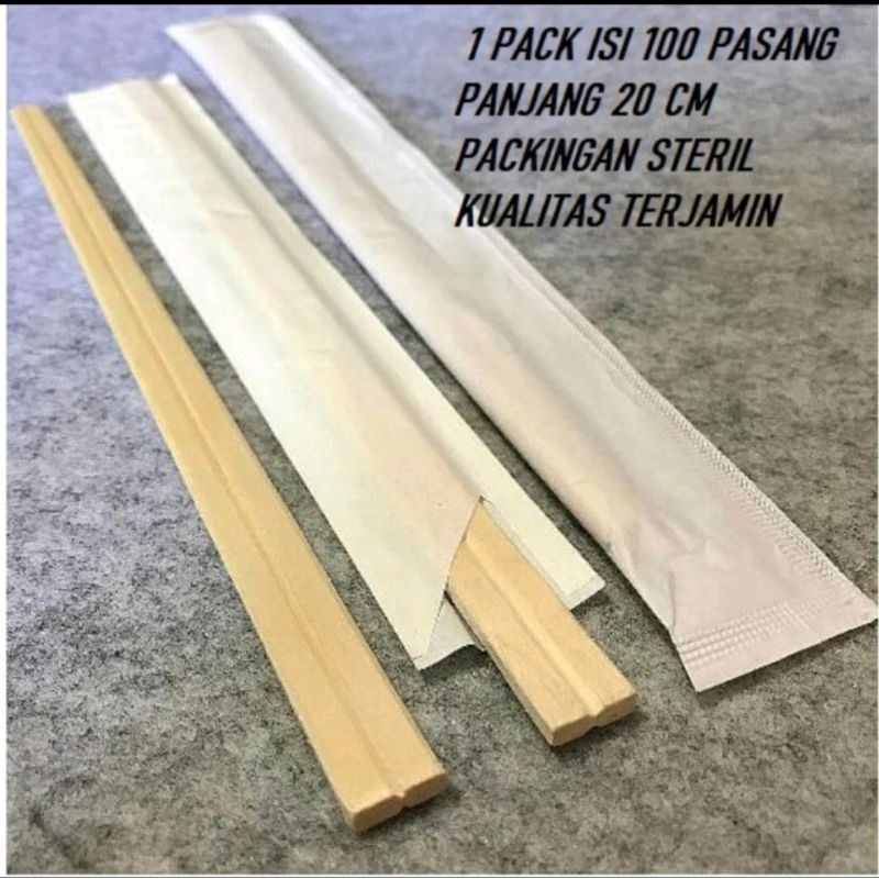 sumpit kayu geroku heageanis isi 100pcs