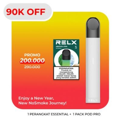 RELX Bundle Essential White Device and Pod (Isi 1 Pod)