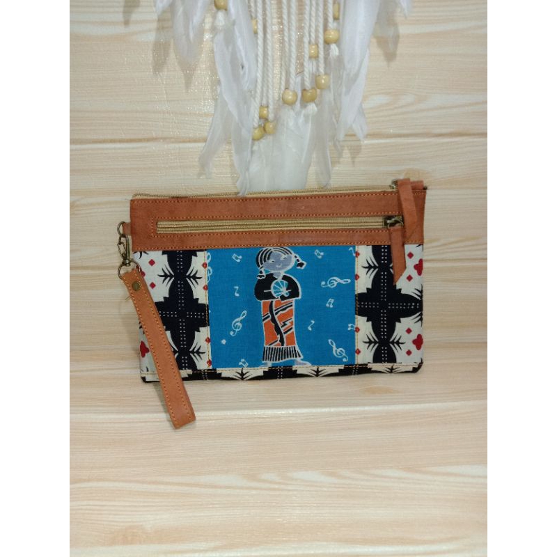 Handbag batik kulit Bu tejo // pouch batik kulit