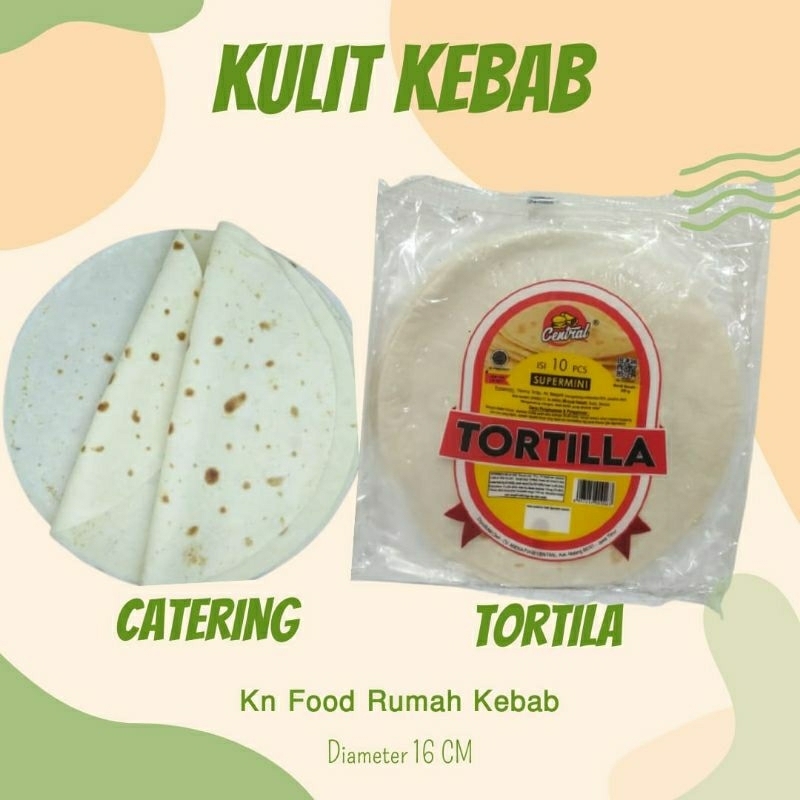 

Tortila Kebab Kulit Kebab / Tortila Catering diameter 16 cm isi 10 pcs