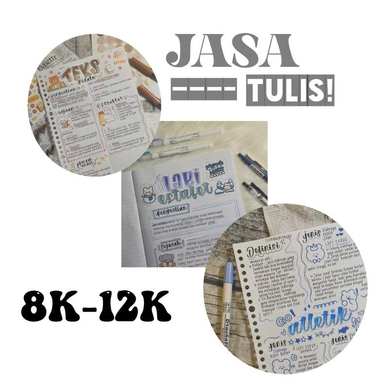 Jasa tulis catatan aesthetic ala studygram ✨