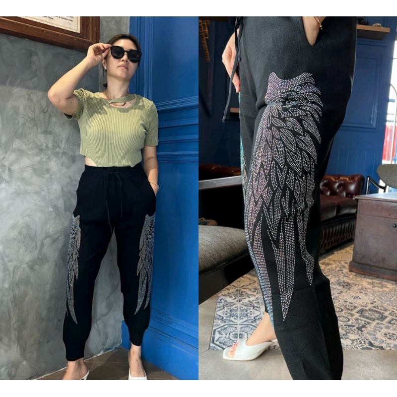 Celana Panjang Wanita Jogger Big Size - Wings