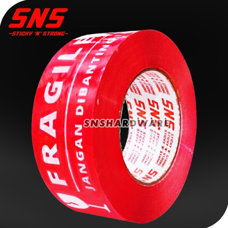 

Lakban Fragile Merah 300 Yard SNS Sticky N Strong Lakban Jumbo 2 inch