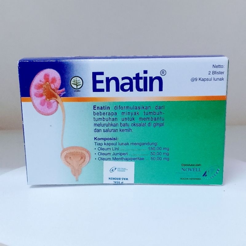 ENATIN Kapsul Lunak Per Strip - Obat Batu Ginjal