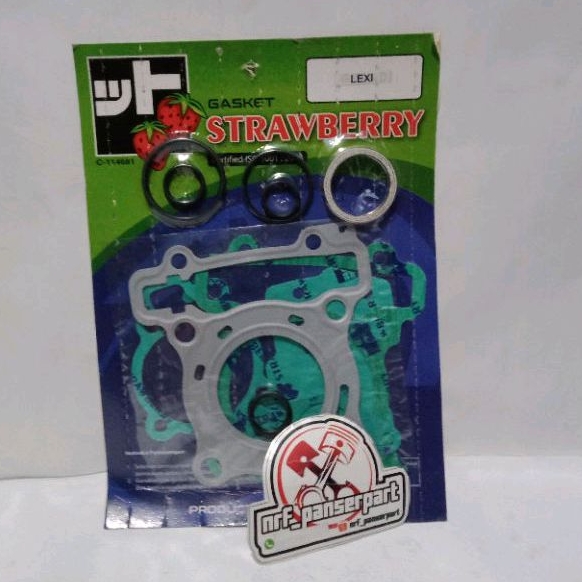 PAKING TOPSET LEXI //GASKET TOP SET YAMAHA LEXY/LEXI 125 AEROX 125 STRAWBERRY/RIKO