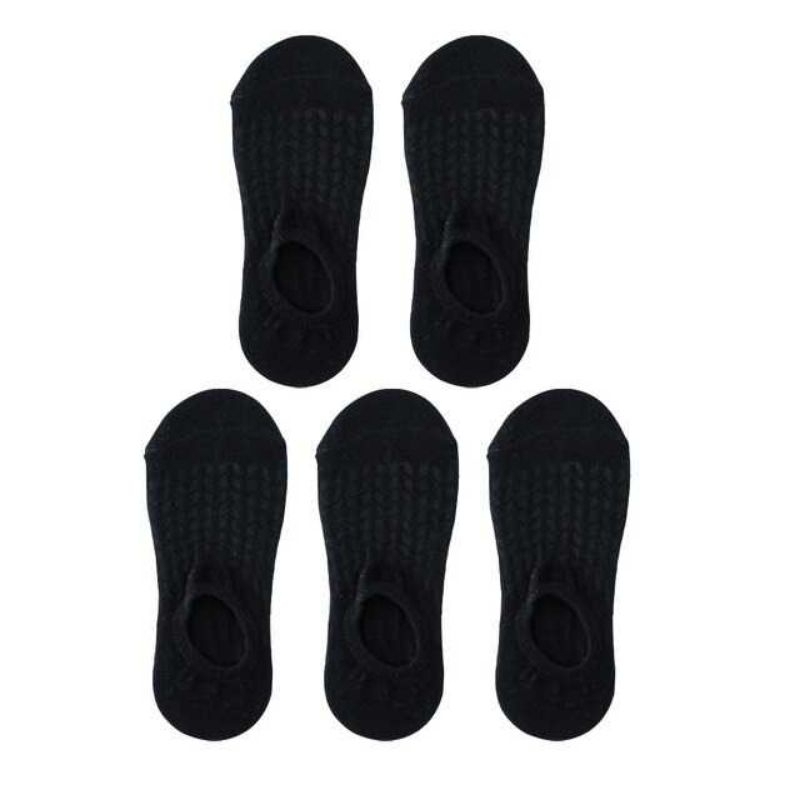 Lighters Kaos Kaki Wanita Bawah Mata Kaki Invisible Sock 5 Pair - LI359 Hitam