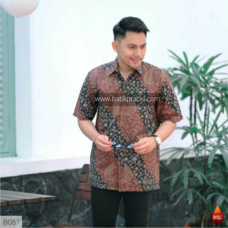 Batik pasangan couple sarimbit pria &amp; wanita batik bahan katun size reguler prg maron