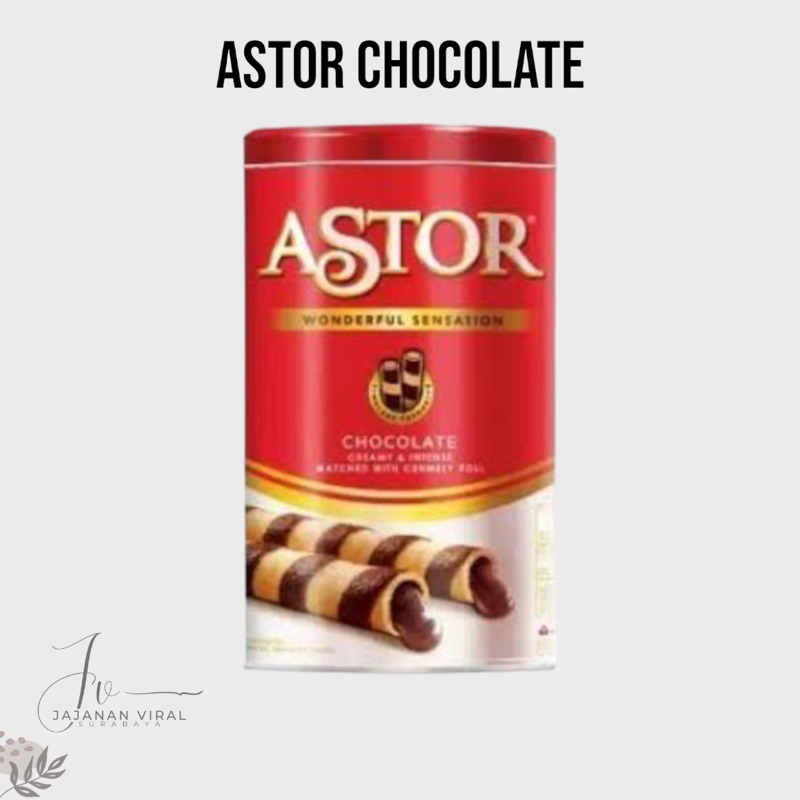 

Snack Kaleng Astor Wafer Stick Double Coklat Can 330 Gram