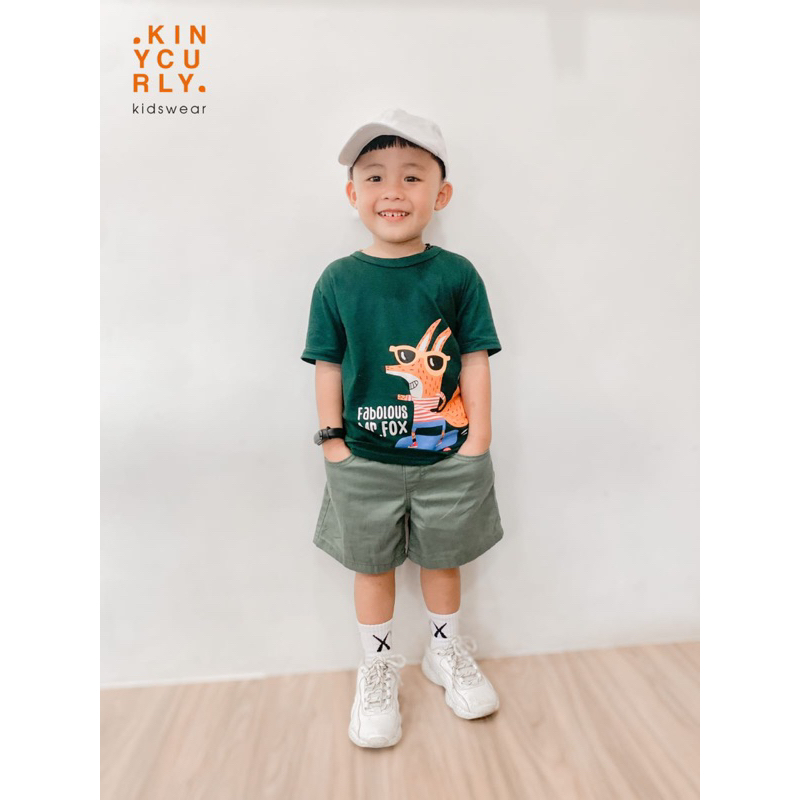 Kaos Anak Safari Series Kiny Curly Unisex 1-6 Tahun Original Super Premium