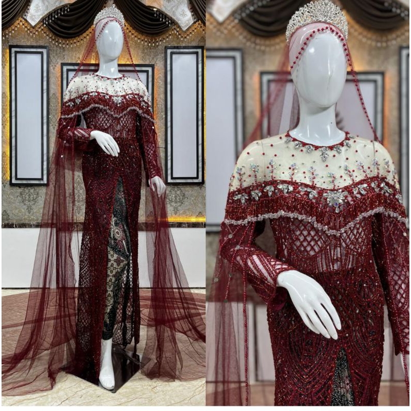 KEBAYA AKAD MEWAH FULL PAYET//BAJU WEDDING MODERN//KEBAYA TERBARU