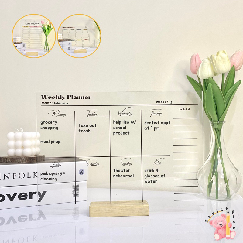 

[STICKER] Acrylic Planner A4 Daily planner Korean aesthetic cute ins Akrilik