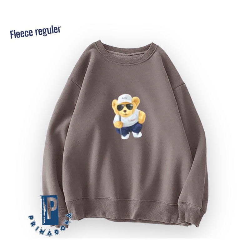 crewneck sweater wanita flece ori terbaru L XL XXL
