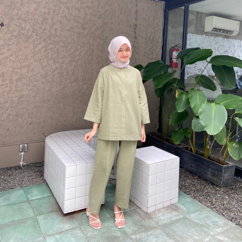 Zhara Set One Set Linen Multiways Look Byvitafa.id
