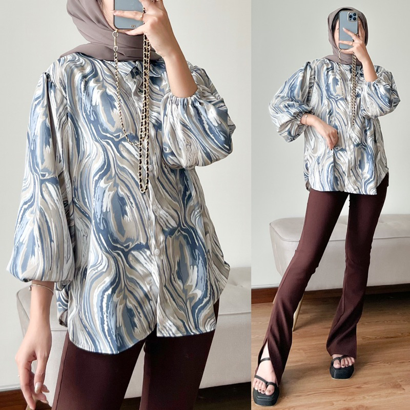 GHALAXIE BLOUSE SHAKILLA MOTIF (HANYA ATASAN TIDAK ONE SET)