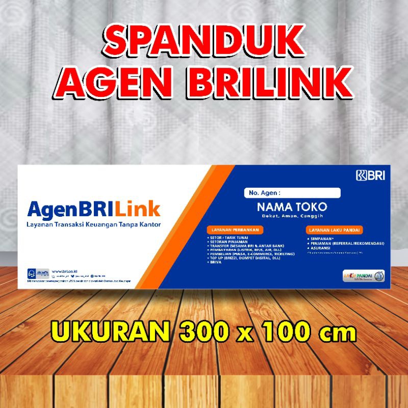 SPANDUK AGEN BRILINK UKURAN 300 x 100