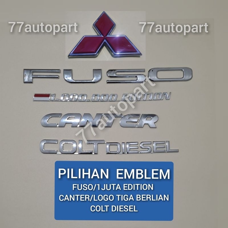 emblem mitsubishi logo tiga berlian fuso colt diesel canter 1 juta edition