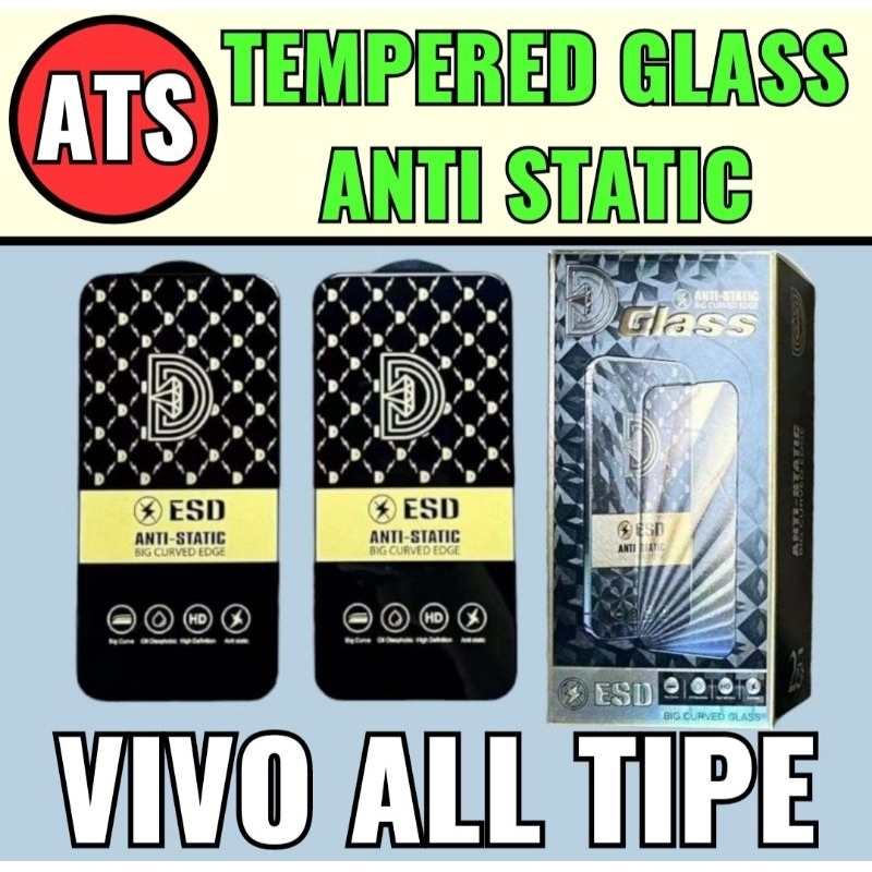 Tg Tempered Glass Full Cover Anti Static Vivo All Tipe