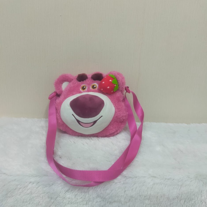 Tas Selempang Anak Perempuan Kuromi Lotso Strawberry Sling Bag/Tas Slempang Lotso